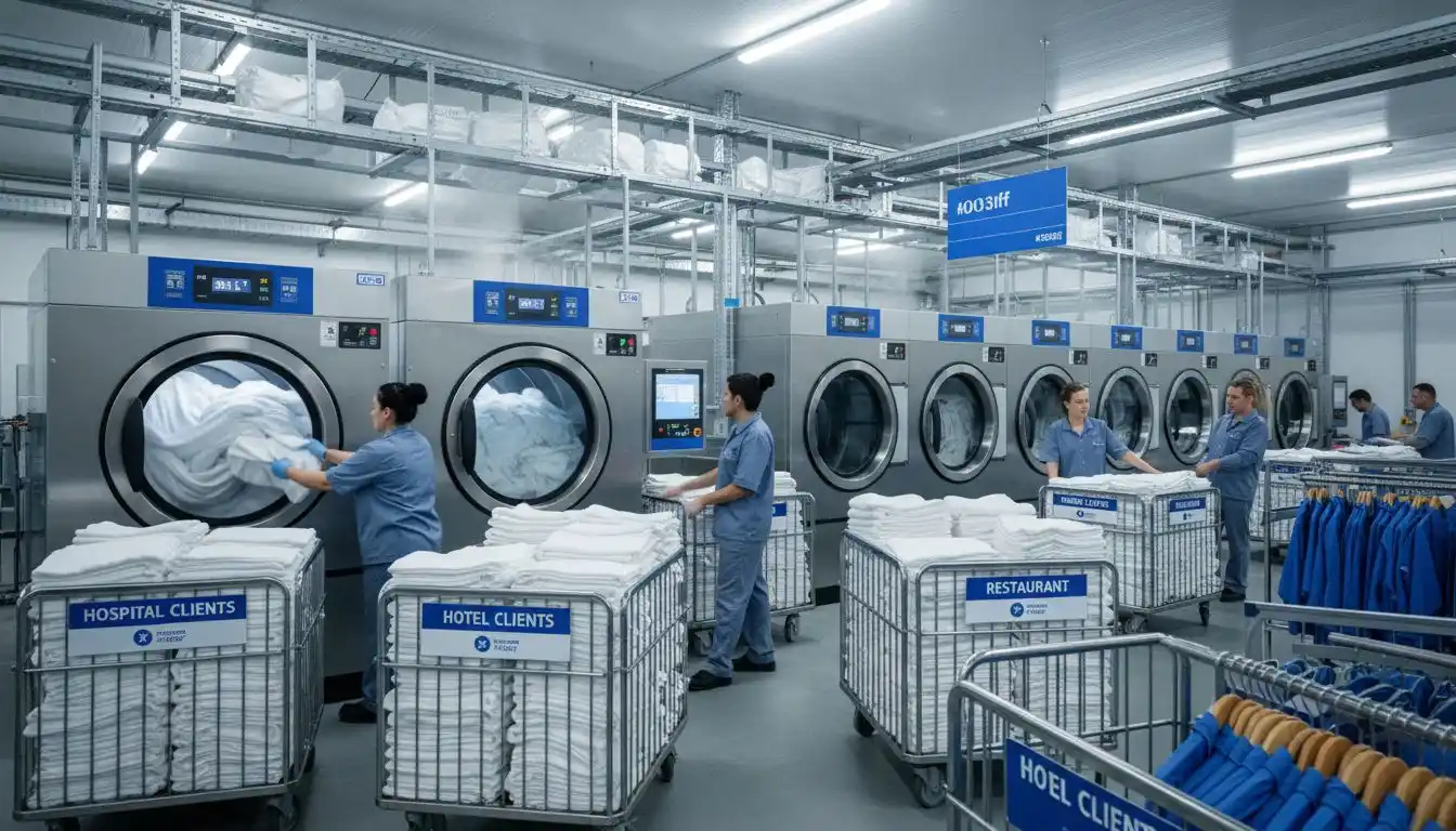 Industrial laundry facility